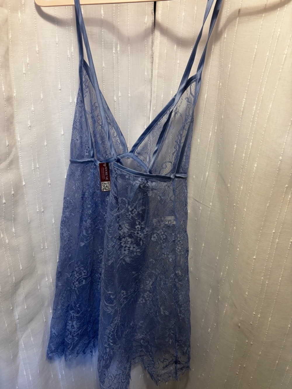 Adore Me Sheer Lace Chemise in Periwinkle